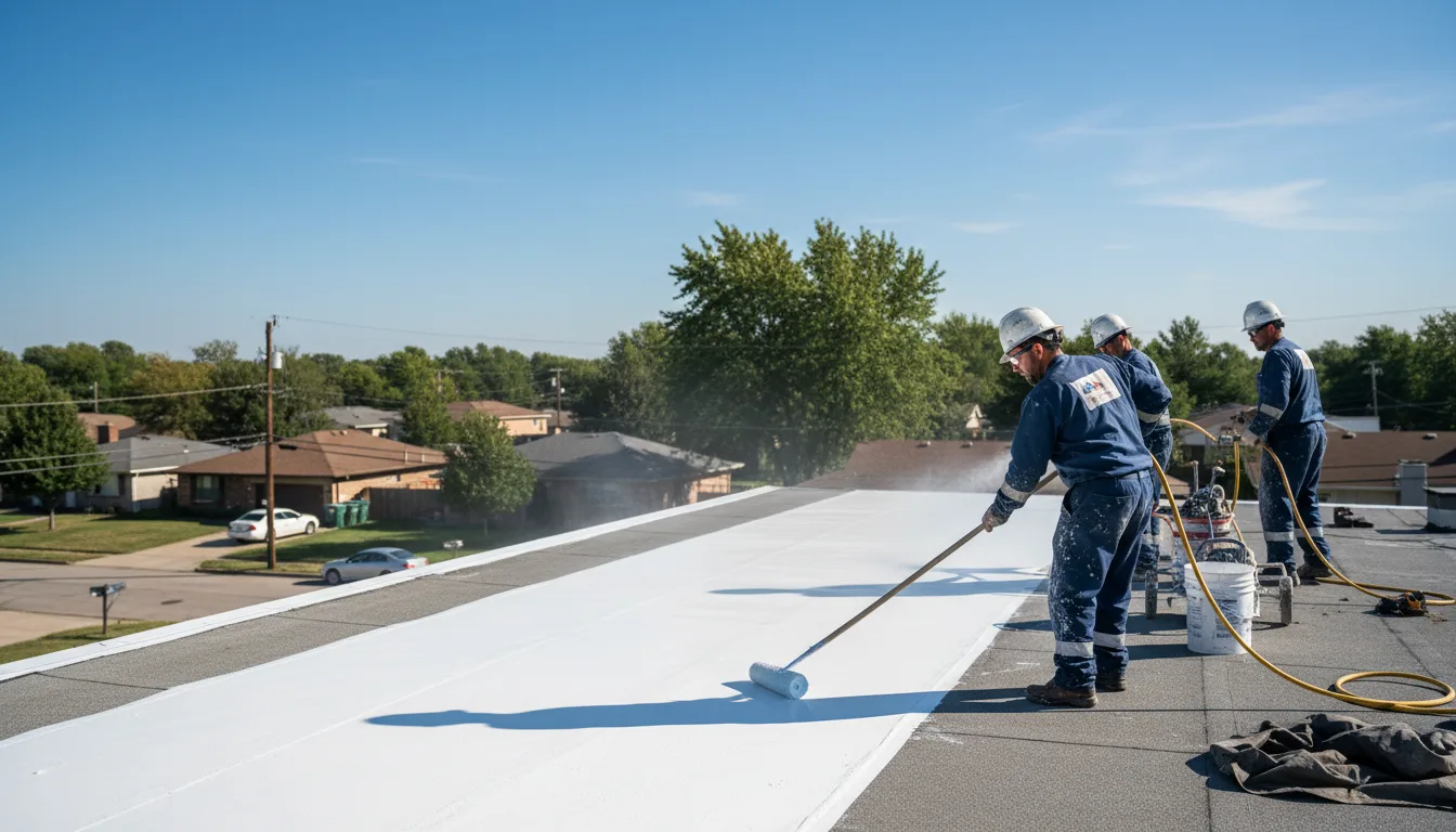 Commercial roof coating in Burkettsville, OH near me